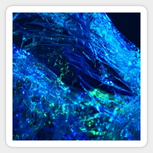 Abstract blue crystal neon Sticker